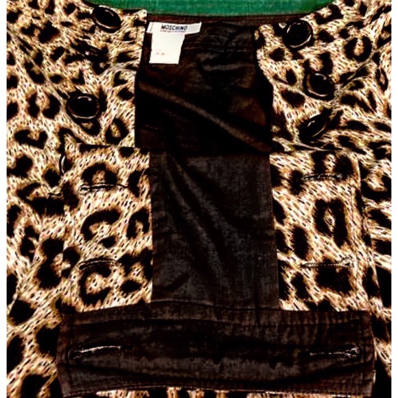 MOSCHINO Cheap & Chic Leopard Print Mini Skirt - Picture 3 of 4